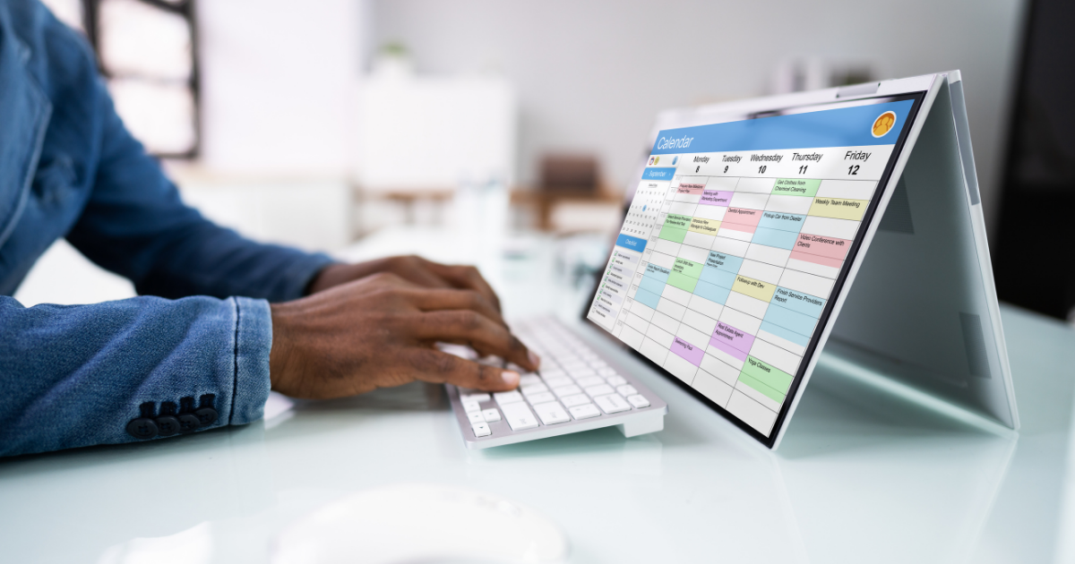 key board and calendar