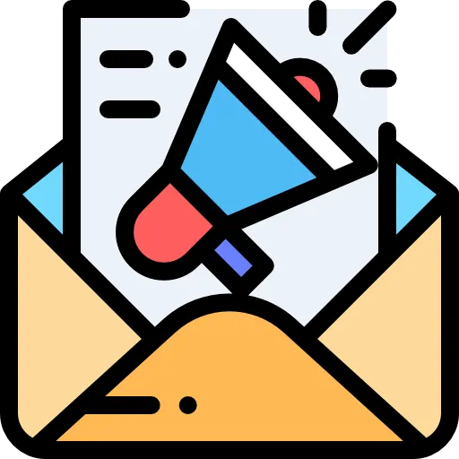 Email with announcement icon