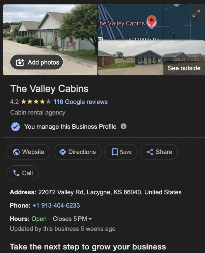 The valley cabins business profile 1