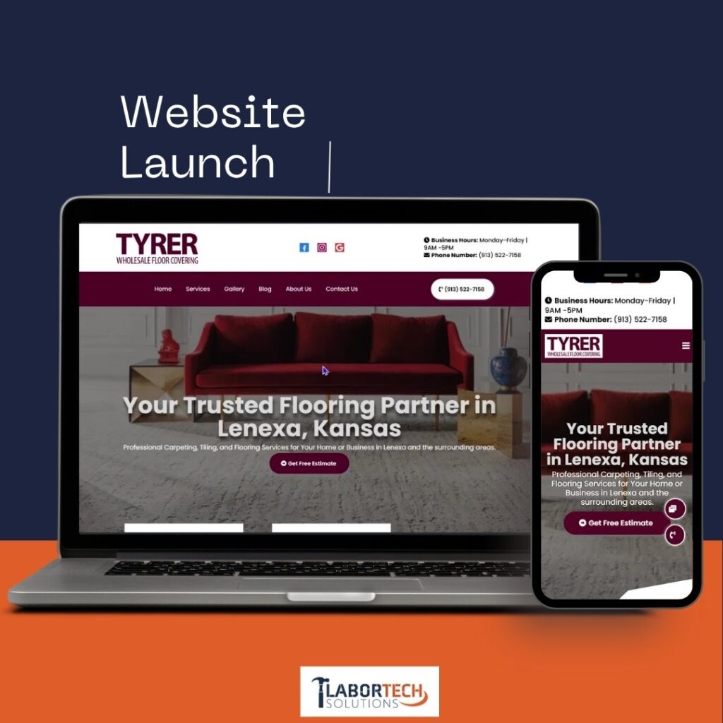 Website launch -by labortech -Tyrer wholesale floor covering #1