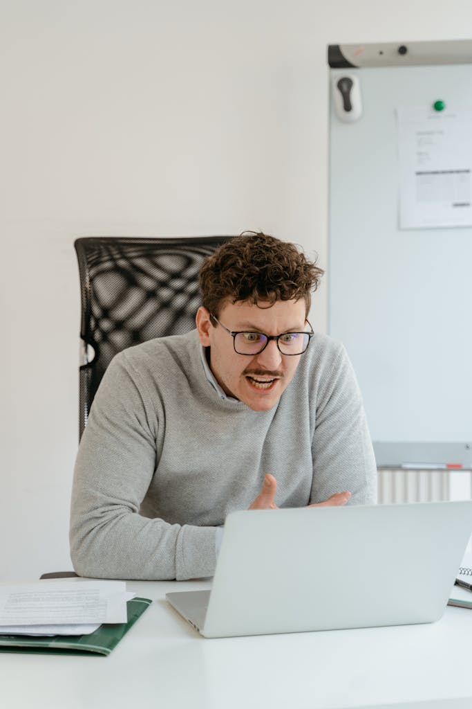 Business owner frustrated by low website engagement