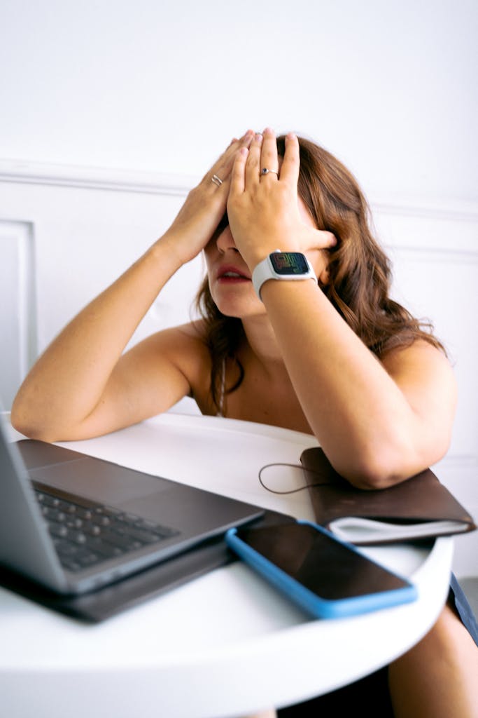 A business owner experiencing the stress of inconsistent leads